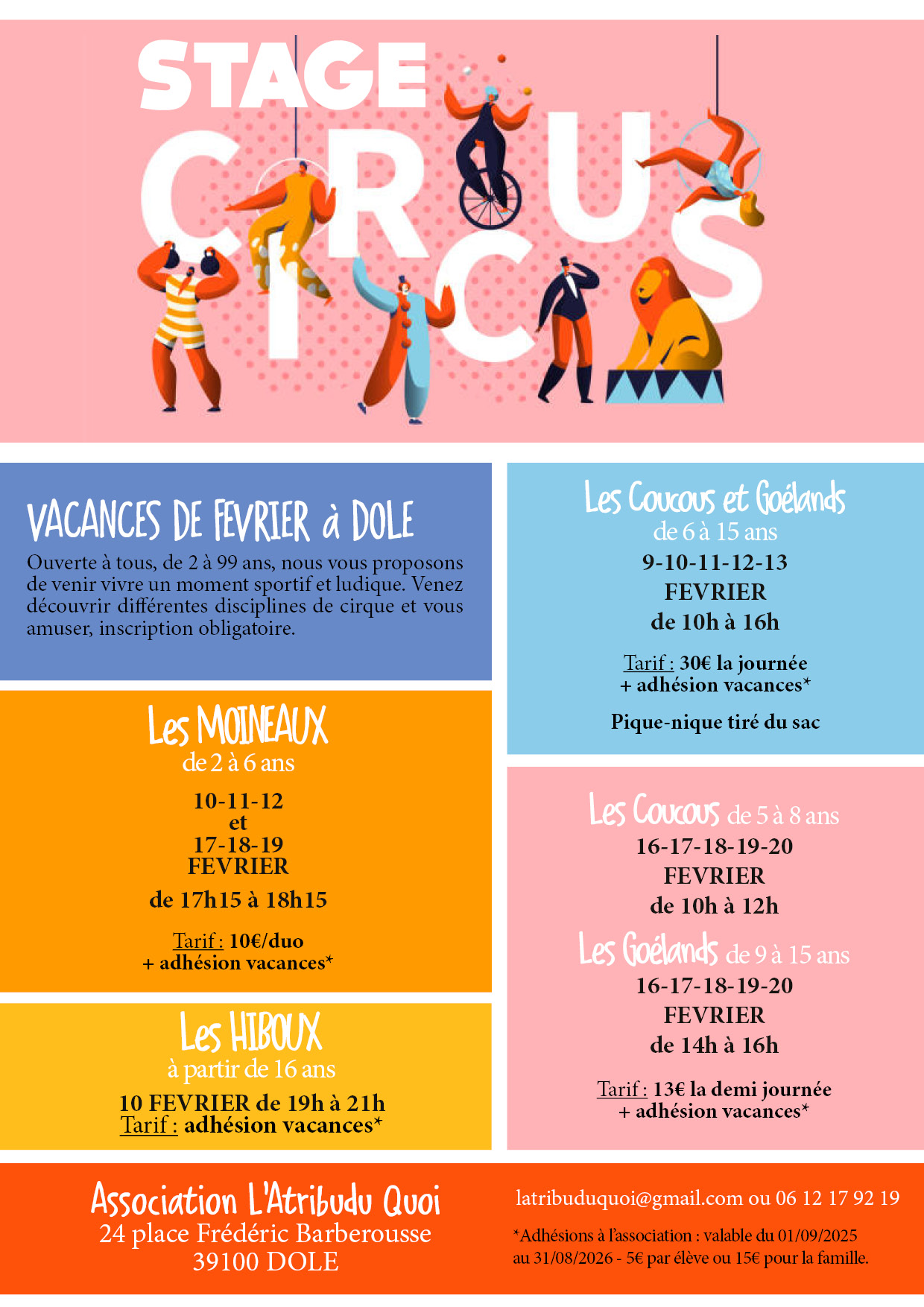 VACANCES CIRQUE février